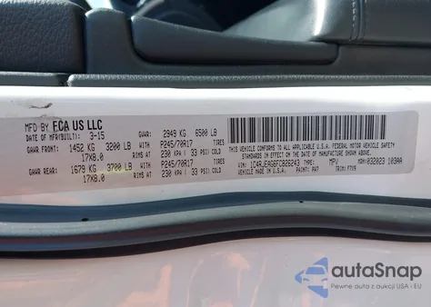 2015 Jeep Grand Cherokee Laredo из США, поврежденный, VIN 1C4RJEAG6FC826243